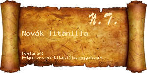 Novák Titanilla névjegykártya