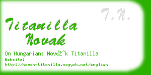 titanilla novak business card